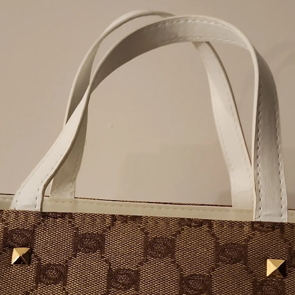 Bebe Canvas Crossbody/Tote Bag w/Free Sak Wristlet